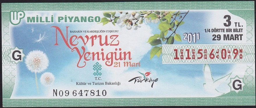 2011 29 Mart Çeyrek Bilet - G Serisi