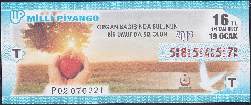 2013 19 Ocak Tam Bilet - T Serisi