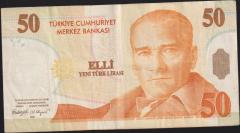 8.Emisyon 50 YTL D37 764440 Çok Temiz