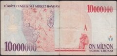 7.Emisyon 10 000 000 Lira E45 884215 Çok Temiz