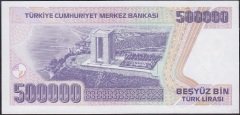 7.Emisyon 4.Tertip 500000 Lira H39 009587 Çilaltı Çil