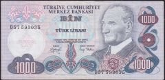 6.Emisyon 2.Tertip 1000 Lira D57 593035 Çok Temiz+