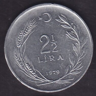 1979 Yılı 2.5 Lira Ters