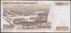 7.Emisyon 5000000 Lira H55 077607 Çok Çok Temiz+