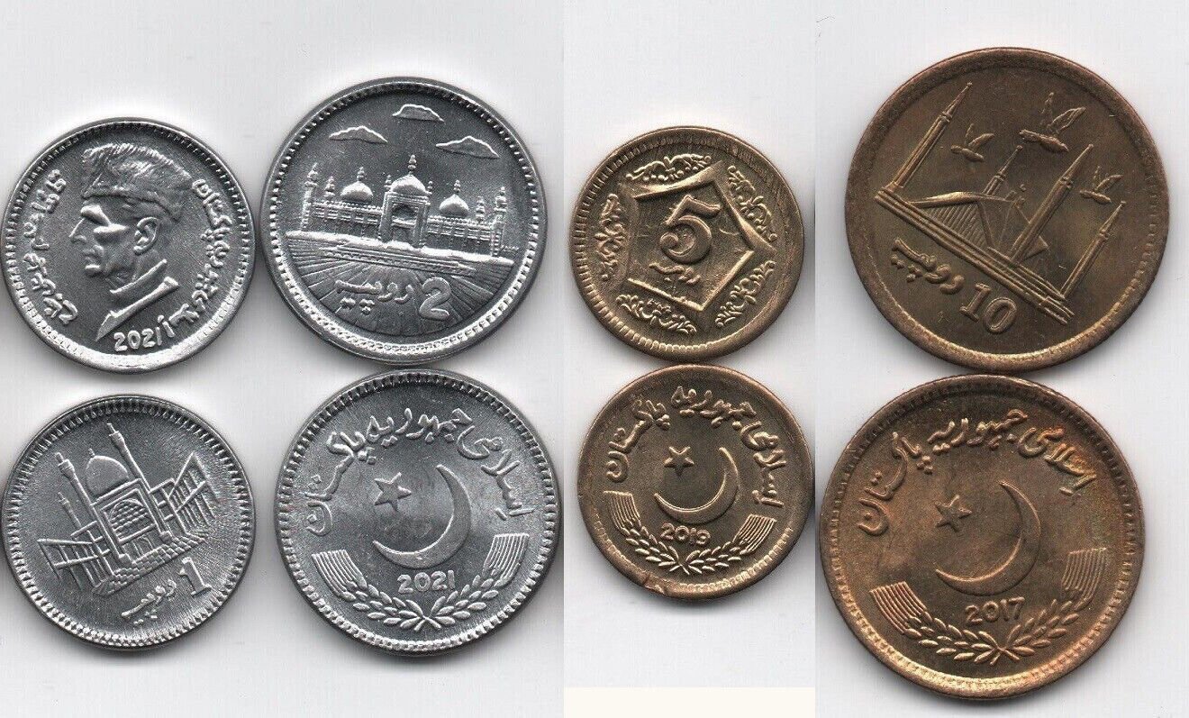 Pakistan Madeni Para Seti 4 adet Çil ( 2017 - 2021 )