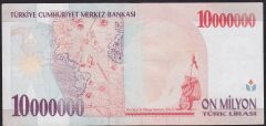 7.Emisyon 10000000 Lira D71 606015 Çok Temiz+