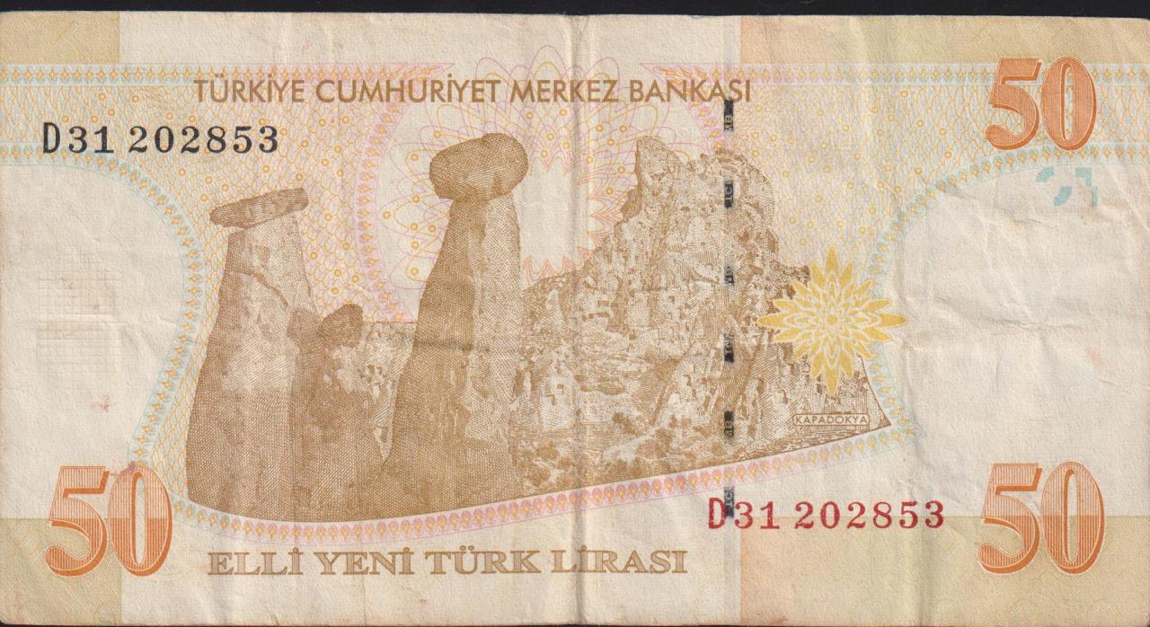 8.Emisyon 50 YTL D31 202853 Çok Temiz