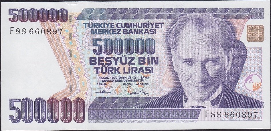 7.Emisyon 3.Tertip 500000 Lira F88 660897 Çilaltı Çil