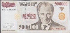 7.EMİSYON 5 000 000 LİRA D73 034220 ÇİLALTI