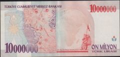 7.Emisyon 10.000.000 Lira E33 856062 Ççt Çilaltı