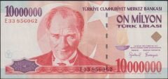 7.Emisyon 10000000 Lira E33 856062 Ççt Çilaltı