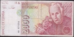 İspanya 2000 Pesetas 1992 Çok Temiz+