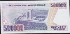 7.Emisyon 3.Tertip 500000 Lira F86 149111 Çil