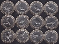 2019 Yılı 1 Kuruş Anadoluya Özgü Kuşlar Seti Çil Bimetal Çerçeve Sarı