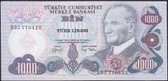 6.Emisyon 2.Tertip 1000 Lira D52 770112 Çok Temiz+