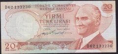 6.EMİSYON 2.TERTİP 20 LİRA D62 133230 ÇÇT +