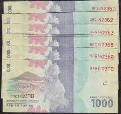 ENDONEZYA 1000 RUPİ 2016 SERİ TAKİPLİ (10 ADET) ÇİL