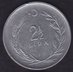 1976 Yılı 2.5 Lira Ters