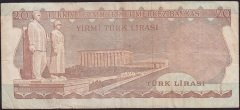 6.Emisyon 2.Tertip 20 Lira E72 239897 Çok Temiz