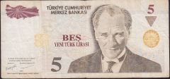8.Emisyon 5 YTL A07 443125 Çok Temiz