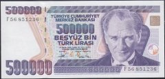 7.Emisyon 3.Tertip 500000 Lira F56 851236 Çil