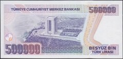 7.Emisyon 3.Tertip 500000 Lira F56 851236 Çil