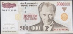 7.EMİSYON 5 000 000 LİRA D45 723799 - 800 SERİ TAKİPLİ 2 ADET ÇİL