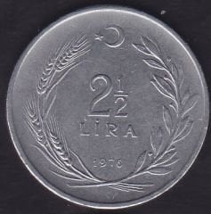 1976 Yılı 2.5 Lira Düz