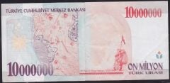 7.Emisyon 10000000 Lira D41 958948 Çok Temiz+