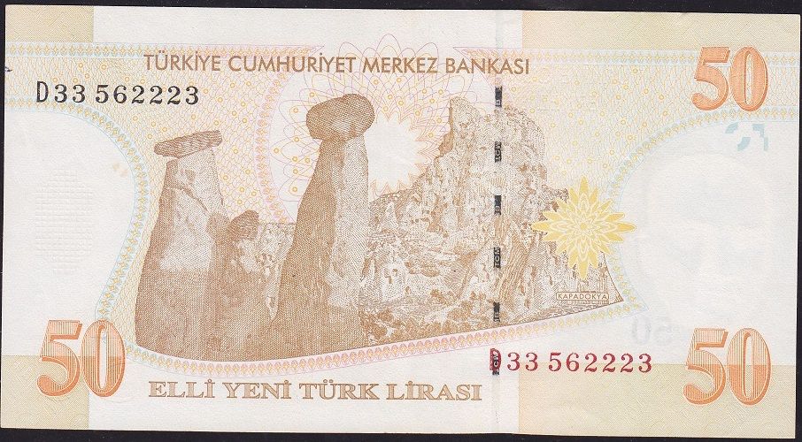 8.Emisyon 50 YTL D33 562223 Çok Temiz+