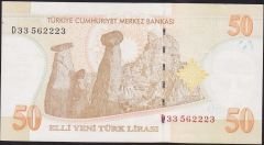 8.Emisyon 50 YTL D33 562223 Çok Temiz+