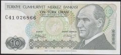 7.Emisyon 1.Tertip 10 Lira C41 026866 Çilaltı