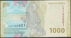Endonezya 1000 Rupiah 2023 Çil