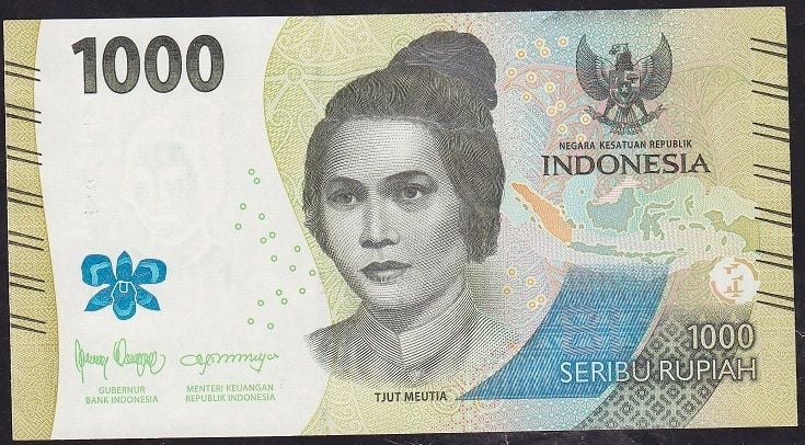 Endonezya 1000 Rupiah 2023 Çil