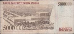 7.Emisyon 5 000 000 Lira L50 686371 Temiz