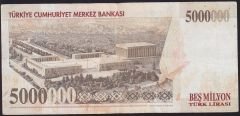 7.Emisyon 5 000 000 Lira J74 778890 Çok Temiz