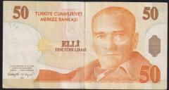 8.Emisyon 50 YTL D06 066872 Çok Temiz+