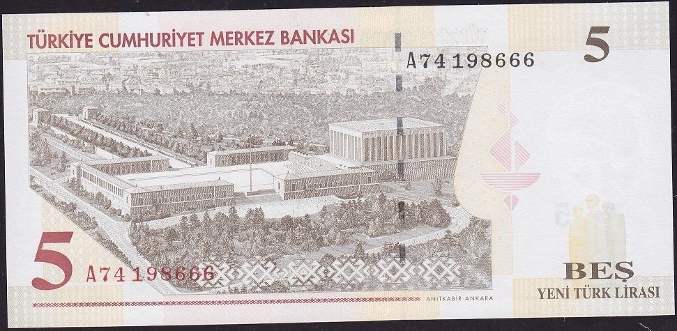 8.Emisyon 5 YTL A74 198666 Çil