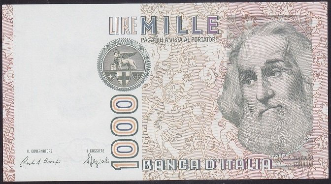 İtalya 1000 Lire 1982 Çilaltı Çil