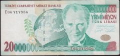 7.EMİSYON 20 000 000 LİRA E86 717956 ÇOK TEMİZ
