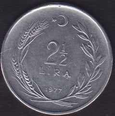 1977 Yılı 2.5 Lira Düz