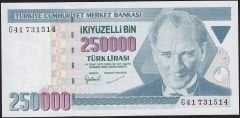 7.Emisyon 3.Tertip 250000 Lira G41 731514 Çil