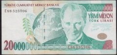 7.EMİSYON 20 000 000 LİRA E88 525706 ÇOK TEMİZ