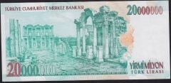 7.Emisyon 20000000 Lira B67 375453 Çok Çok Temiz+