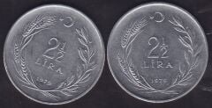 1979 Yılı 2.5 Lira (Ters Düz Takım)