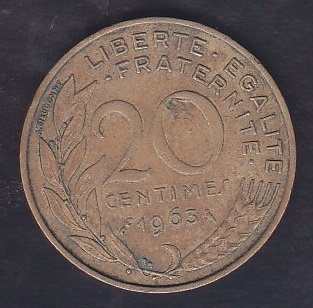 FRANSA 20 CENTİMES 1963