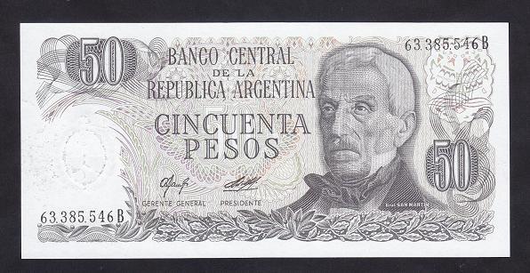Arjantin 50 Pesos 1976 Çil Pick 301b