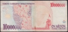 7.Emisyon 10 000 000 Lira D87 676434 Çok Temiz