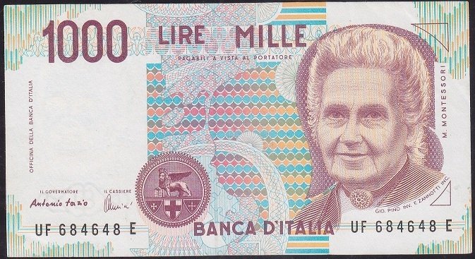 İtalya 1000 Lire 1990 Çok Çok Temiz +