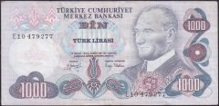 6.EMİSYON 2.TERTİP 1000 LİRA E10 479277 ÇOK TEMİZ +